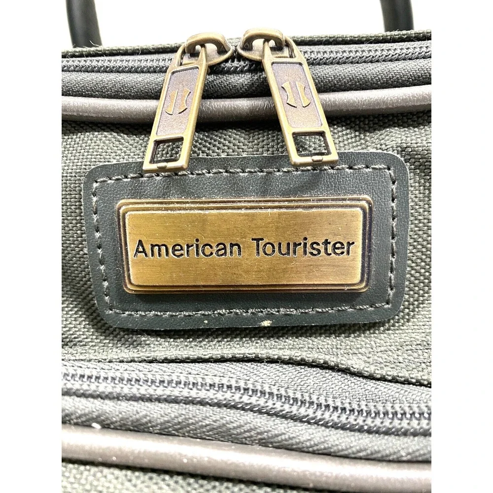 American Tourister Carry On Soft Side Overnight Luggage Tote Olive Color w/Strap